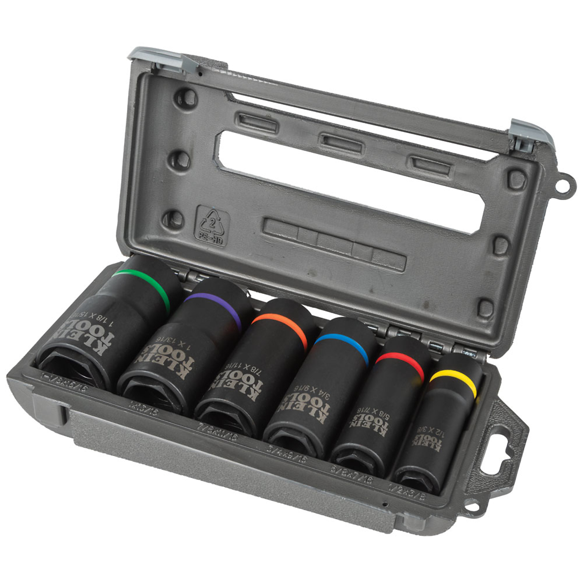 Klein Tools, 2in.-1 Impact Socket Set, 6-Point, 6-Piece, Pieces (qty.) 5 Model# 66060